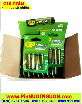 COMBO 1HỘP (18vỉ=72viên) Pin AAA 1.5v GP GreenCell 24G-U4 Extra Heavy Duty _Giá 432.000đ/HỘP